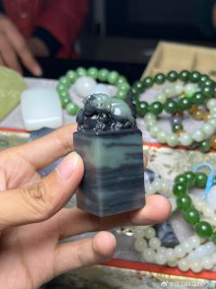 101【和田玉】青花印章